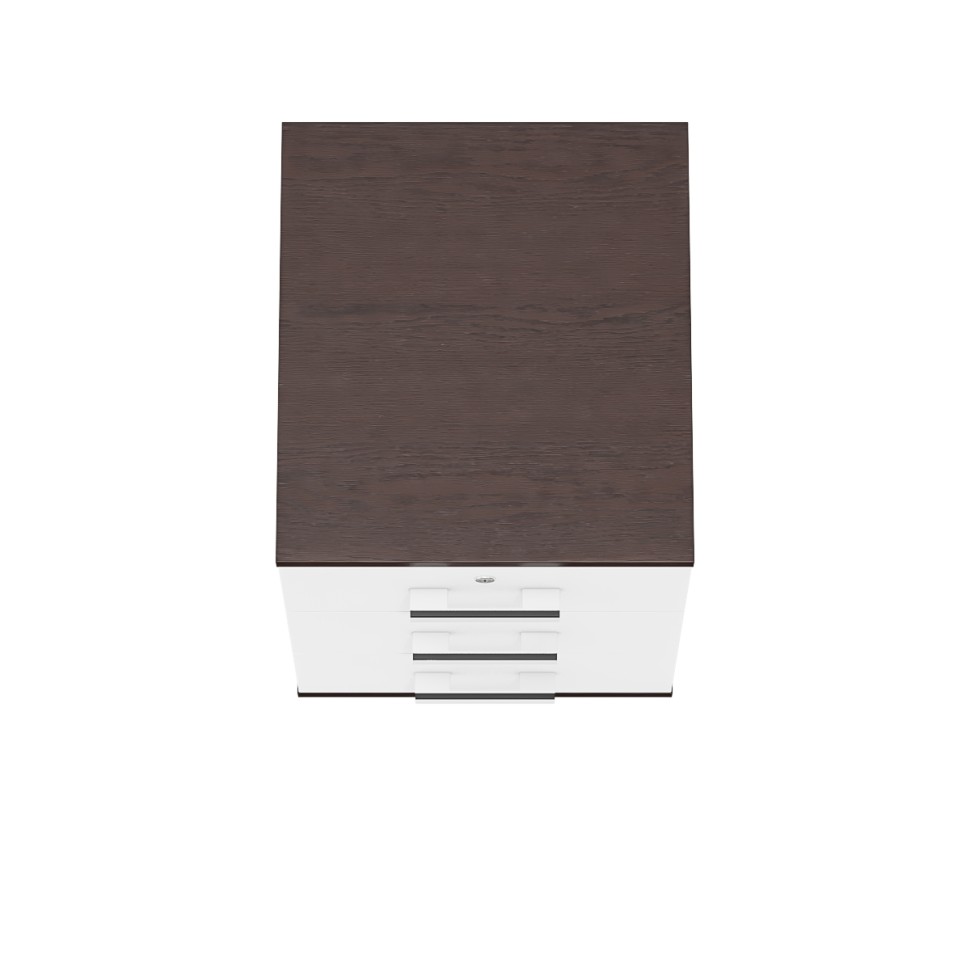 Тумба выкатная С-МД-3-02, цвет венге/белый шагрень, ШхГхВ 40х45х59 см.