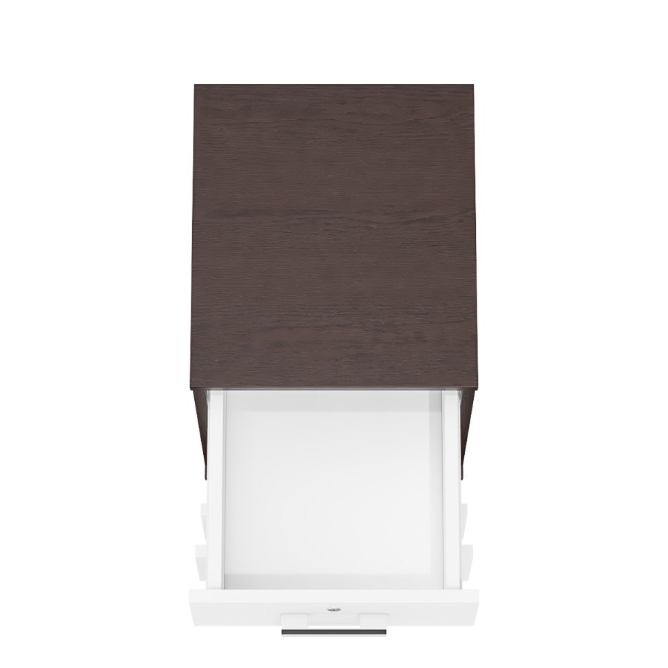Тумба выкатная С-МД-3-02, цвет венге/белый шагрень, ШхГхВ 40х45х59 см.