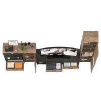 Трувор Гостиная 022, цвет дуб гранж песочный/интра, ШхГхВ 303,6х45,4х210 см., универсальная сборка