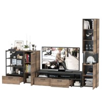 Трувор Гостиная 022, цвет дуб гранж песочный/интра, ШхГхВ 303,6х45,4х210 см., универсальная сборка