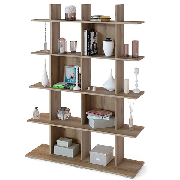 СНЯТО Стеллаж Сокол СТ-5 Бенедикт, цвет дуб делано, ШхГхВ 120х36х163 см.