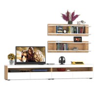 СНЯТО Альба Комплектация № 2, цвет дуб крафт золотой/белый премиум, ШхГхВ 260х36,1х158 см., универсальная сборка