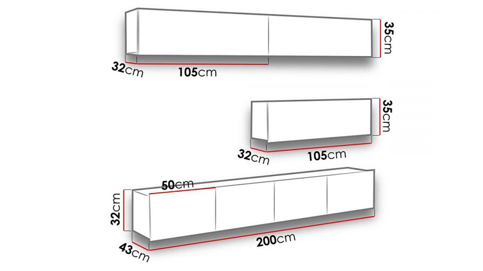 Модульная гостиная Порту 8 МДФ