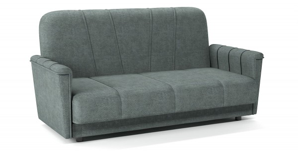 Диван прямой Шедевр 2 книжка серый велюр