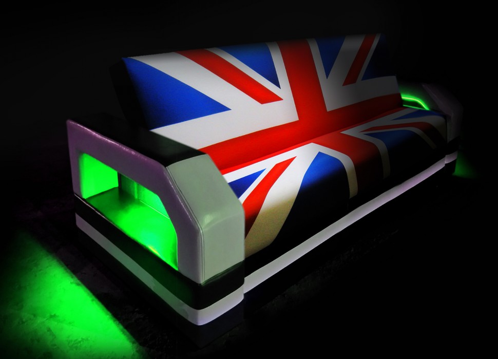 Диван книжка Британский флаг с подсветкой