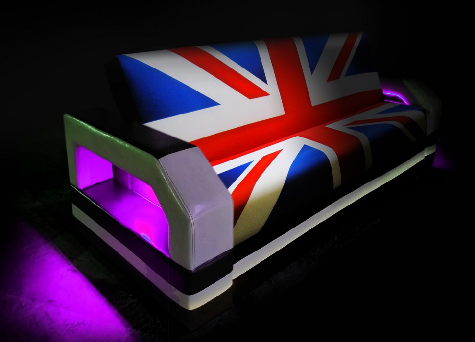Диван книжка Британский флаг с подсветкой