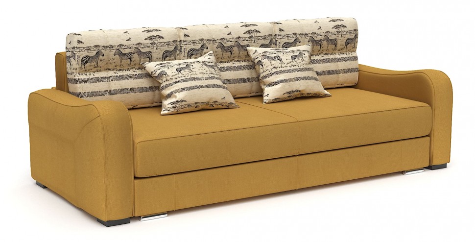 Диван еврокнижка Вендор оранжевый велюр