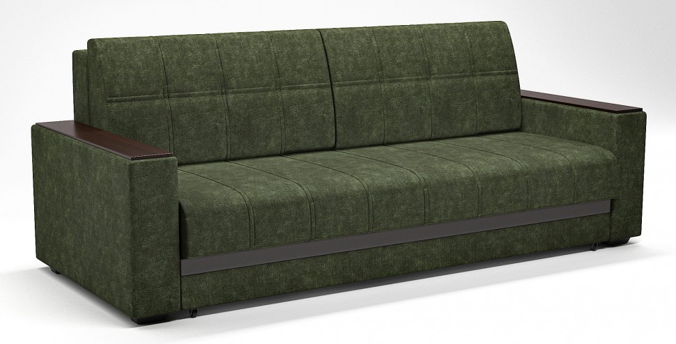 Диван прямой Атланта Next еврокнижка зеленый велюр