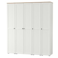 Остин Набор шкафов 03, цвет белый шагрень/дуб крафт золотой, ШхГхВ 200х54,3х229,6 см., универсальная сборка