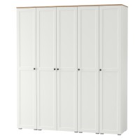 Остин Набор шкафов 03, цвет белый шагрень/дуб крафт золотой, ШхГхВ 200х54,3х229,6 см., универсальная сборка