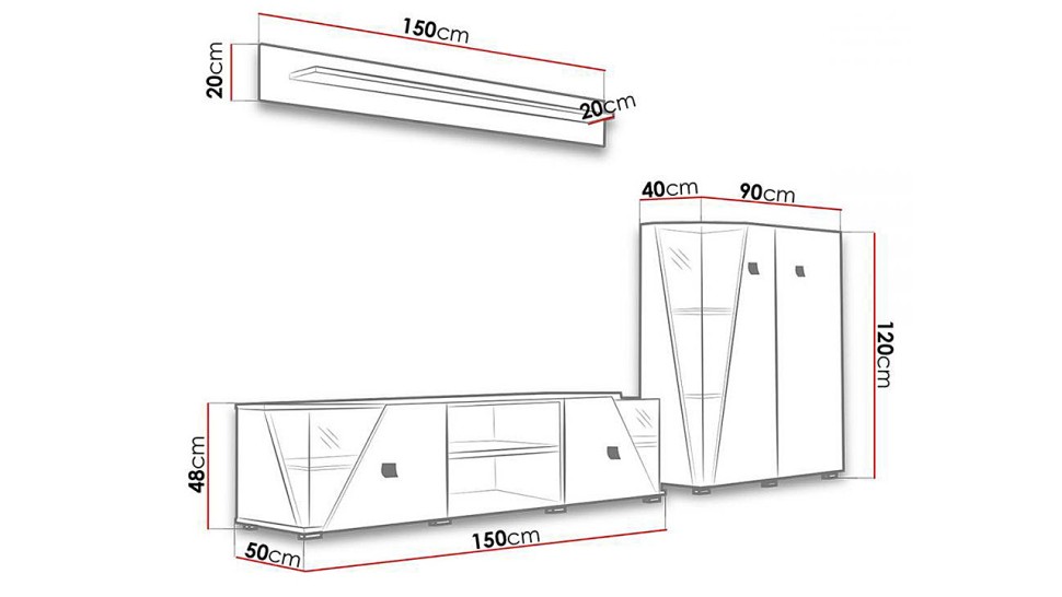 Модульная гостиная Сапфир 2