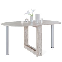 Стол раскладной Сокол СП-12, цвет дуб юкон, ШхГхВ 155х90х74 см., 86х90х74 см. сложенный, одна откидная столешница