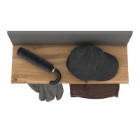 Октава 15.14.01 Вешалка, цвет серый графит/дуб крафт золотой, ШхГхВ 64,7х23,6х40 см.