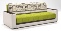 06-08_Atlanta Next_velyur 28 podushki EHnimal 1 bezhevaya kozha.jpg Диван прямой Атланта Next еврокнижка салатовый велюр+зебра+бежевая экокожа