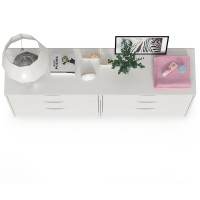 СНЯТО Уна 13.304.01 Комод + 13.304.01 Комод, цвет белый(структура Поры дерева), ШхГхВ 167,8х43,4х77,9 см.