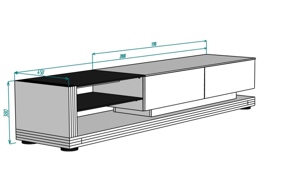 ТВ-тумба Лиара (белая эмаль)