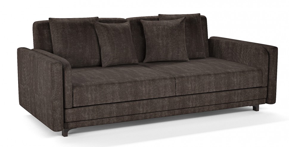 Диван прямой Лэнгли книжка коричневый велюр