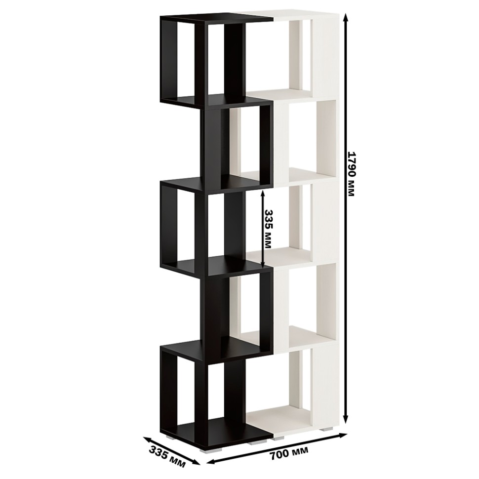 Стеллаж СВК 2 шт., цвет венге/дуб лоредо, ШхГхВ 70х35х179 см.(венге 1 шт. + дуб лоредо 1 шт.)