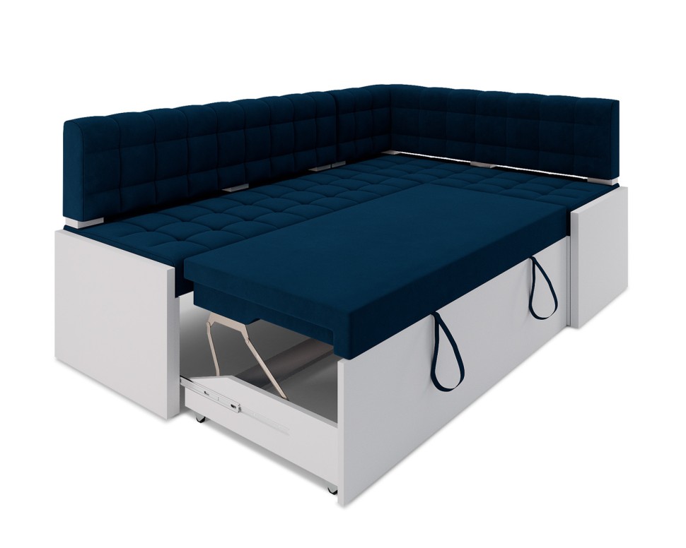 Ганновер Правый угол (Темно-синий – Luna 034) 178х82х103 см