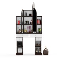 Туалетный столик Трельяж МД №2, цвет венге/белый шагрень, ШхГхВ 90х31х178 см. (Трельяж (Туалетный столик № 2))