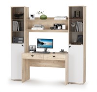 КР100 Бостон № 38, цвет дуб эндгрейн элегантный/фасады МДФ милк рикамо софт, 13.155+12.69+09.132+13.155, ШхГхВ 192,4х57,2х194,4 см.