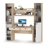 КР100 Бостон № 38, цвет дуб эндгрейн элегантный/фасады МДФ милк рикамо софт, 13.155+12.69+09.132+13.155, ШхГхВ 192,4х57,2х194,4 см.