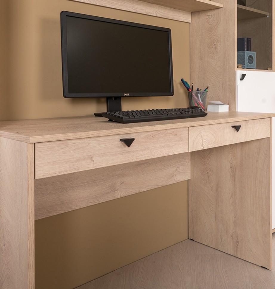 КР100 Бостон № 38, цвет дуб эндгрейн элегантный/фасады МДФ милк рикамо софт, 13.155+12.69+09.132+13.155, ШхГхВ 192,4х57,2х194,4 см.