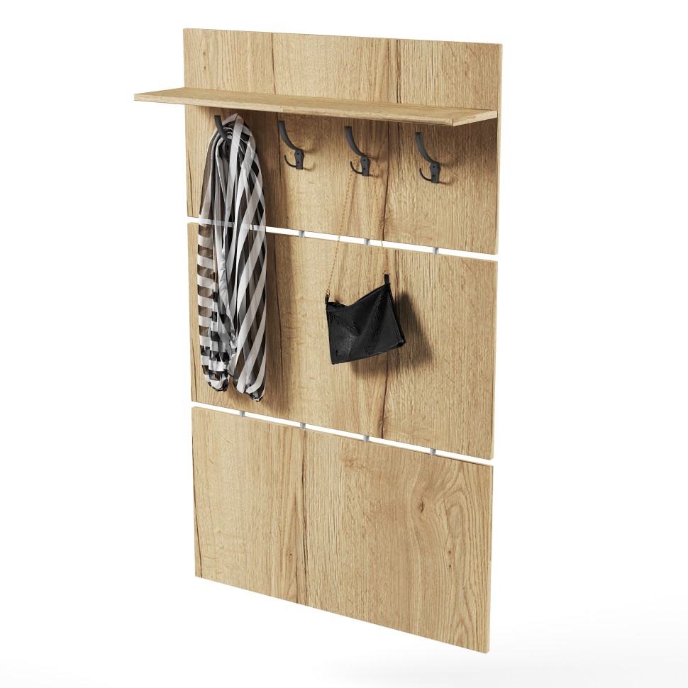 СНЯТО Прихожая Сокол ВШ-3.1 вешалка, цвет дуб делано, ШхГхВ 90х21х146 см.