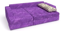 Диван угловой Эвелина дельфин фиолетовый велюр