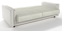 Диван прямой Лэнгли книжка белый велюр+белая экокожа