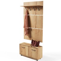 Прихожая Сокол ВШ-3.1+ТП-3, цвет дуб делано, ШхГхВ 90х29х209 см.