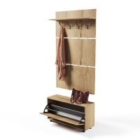 Прихожая Сокол ВШ-3.1+ТП-3, цвет дуб делано, ШхГхВ 90х29х209 см.