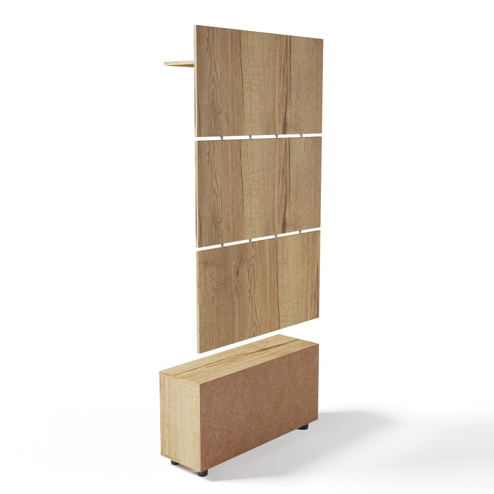 Прихожая Сокол ВШ-3.1+ТП-3, цвет дуб делано, ШхГхВ 90х29х209 см.