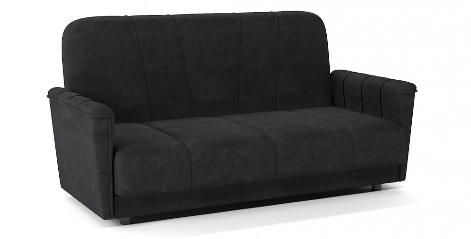 Диван прямой Шедевр 2 книжка черный велюр