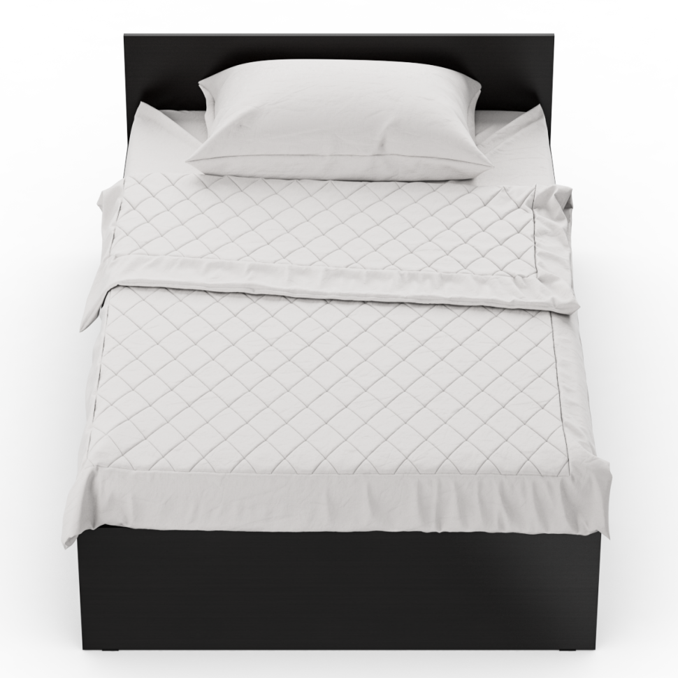 Стандарт Кровать 1200, цвет венге, ШхГхВ 123,5х203,5х70 см., сп.м. 1200х2000 мм., без матраса, основание есть