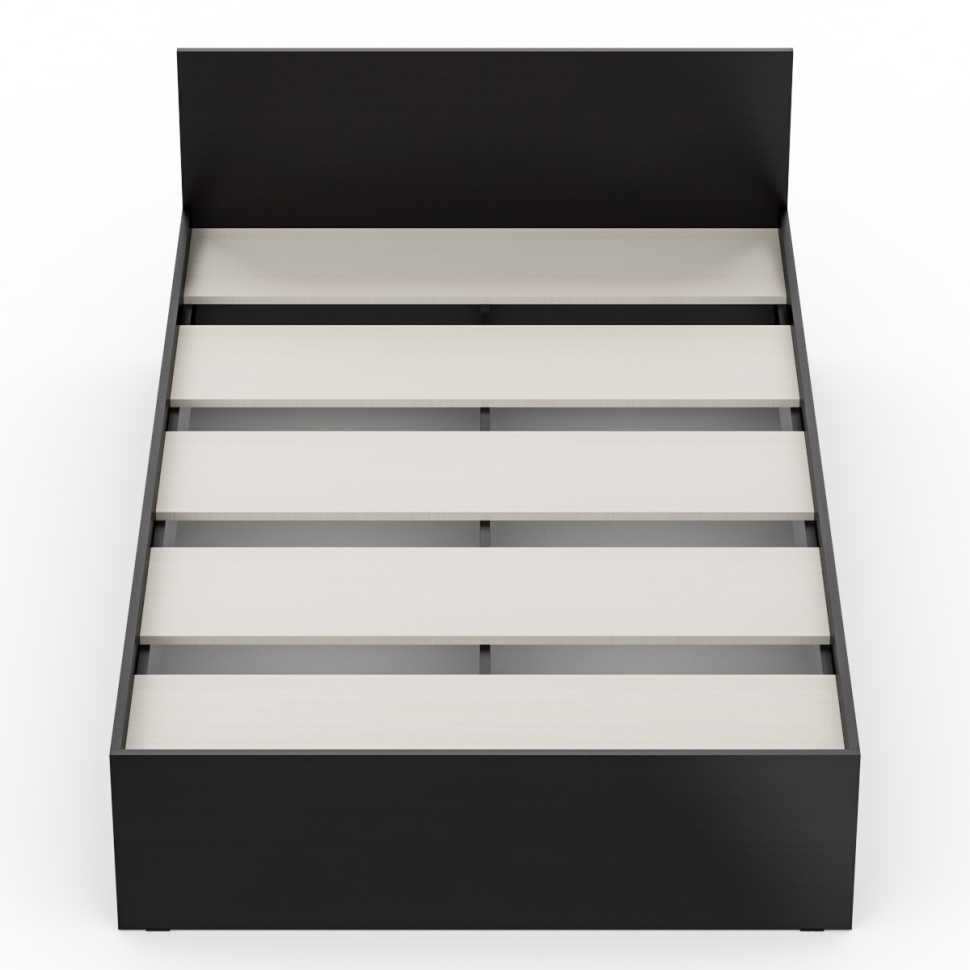 Стандарт Кровать 1200, цвет венге, ШхГхВ 123,5х203,5х70 см., сп.м. 1200х2000 мм., без матраса, основание есть