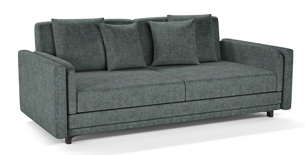 Диван прямой Лэнгли книжка серый велюр