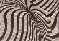 Угловой диван Атланта Люкс бежевая рогожка + волна/коричневая экокожа