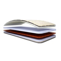 Матрас Спим Все ЗАЙКА(ХААСИ) 900х1900 мм., высота 8 см., беспружинный, натуралформ 3,5 cм. (2 слоя), кокосовое волокно 1см., трикот Золото