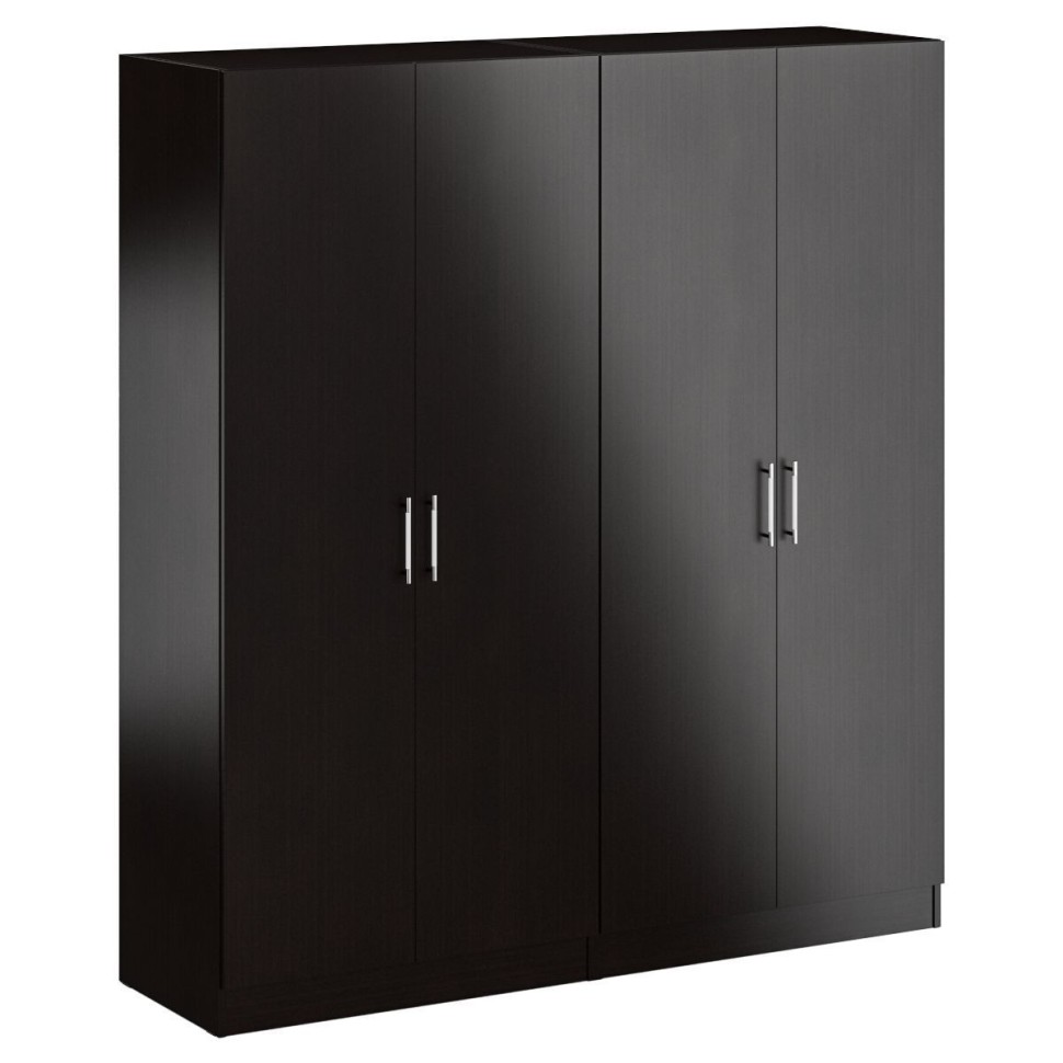 Шкаф 2-х створчатый + Шкаф 2-х створчатый Стандарт, цвет венге, ШхГхВ 180х52х200 см., универсальная сборка