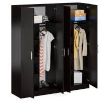 Шкаф 2-х створчатый + Шкаф 2-х створчатый Стандарт, цвет венге, ШхГхВ 180х52х200 см., универсальная сборка