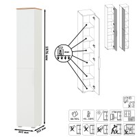 Октава Набор шкафов 01, цвет белый шагрень/дуб крафт золотой/фасады МДФ белый шагрень, ШхГхВ 128,8х35,3х197,6 см., универсальная сборка
