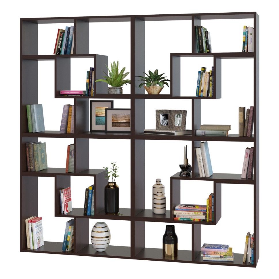 Стеллаж Сокол СПК-98, цвет венге, ШхГхВ 120х30х240 см. или 180х30х180 см.