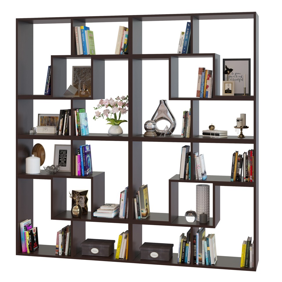 Стеллаж Сокол СПК-98, цвет венге, ШхГхВ 120х30х240 см. или 180х30х180 см.