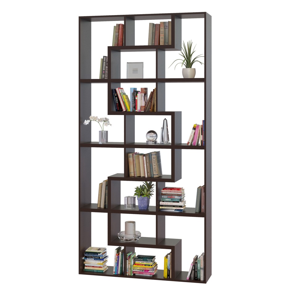 Стеллаж Сокол СПК-98, цвет венге, ШхГхВ 120х30х240 см. или 180х30х180 см.