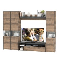 Трувор Гостиная 031, цвет дуб гранж песочный/интра, ШхГхВ 284,2х45,4х210 см., универсальная сборка