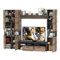 Трувор Гостиная 031, цвет дуб гранж песочный/интра, ШхГхВ 284,2х45,4х210 см., универсальная сборка