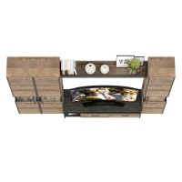 Трувор Гостиная 031, цвет дуб гранж песочный/интра, ШхГхВ 284,2х45,4х210 см., универсальная сборка