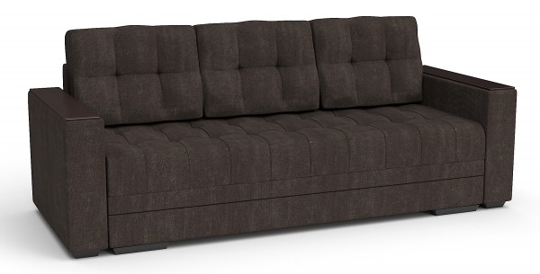 Диван прямой Атланта (Атлантик) еврокнижка коричневый велюр