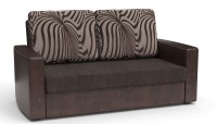 Диван прямой Майами (Дубай) коричневый велюр+коричневая экокожа